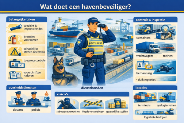 Alles over het beroep havenbeveiliger Wat doet een havenbeveiliger